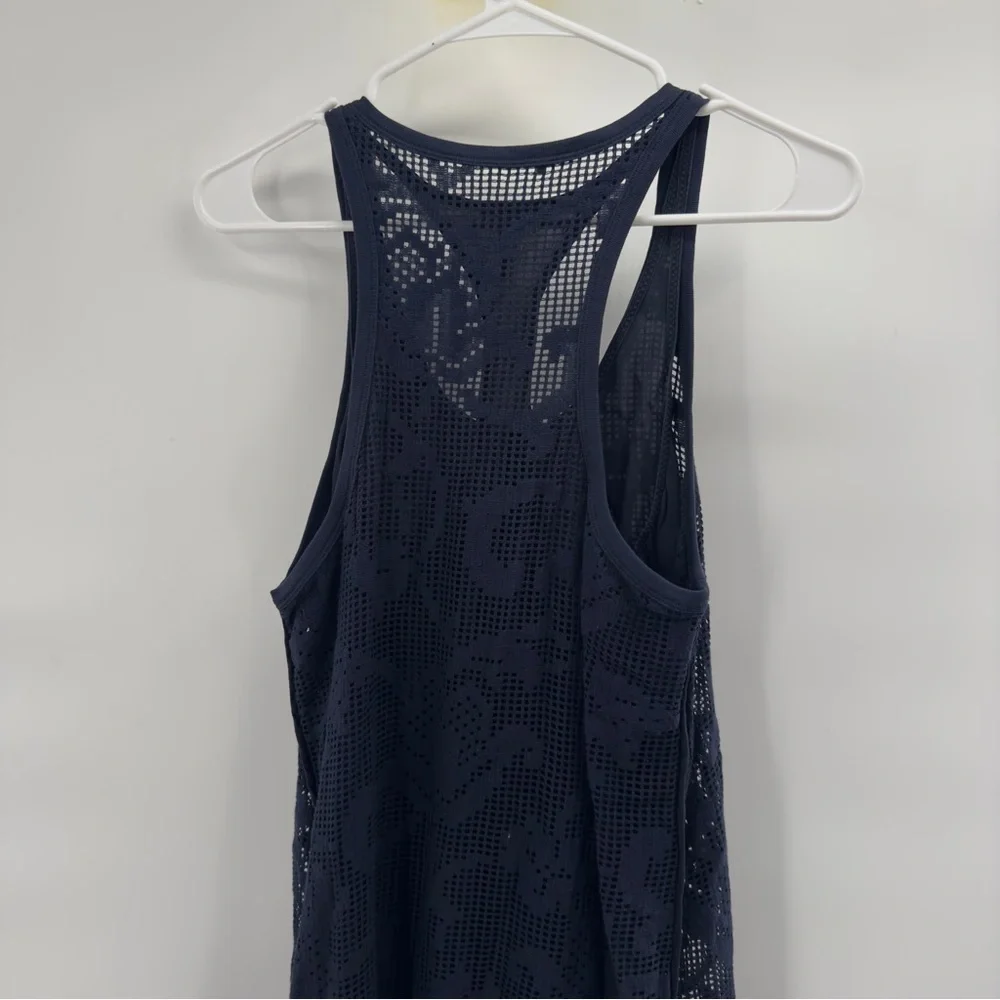 RAG & BONE New York $495 Navy Mesh Lace Lined Stella Midi Dress Size S - Picture 10 of 13